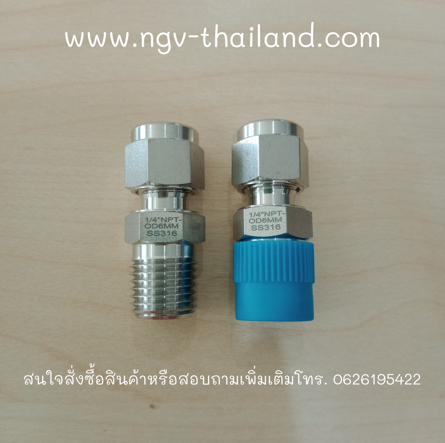 Connector SS.OD. 6mm. 1/4 NPT